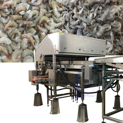 Shrimp head and shell sorting machine cleaning machine processing plant assembly line Shrimp head removed