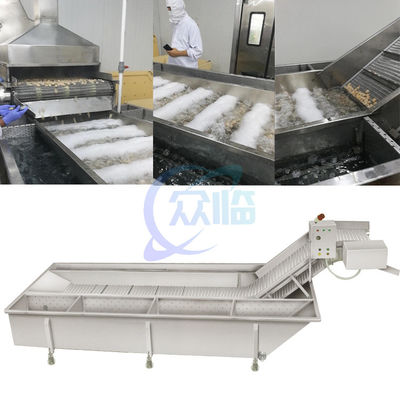 Goede prijs Gestoomde Sushi garnalen productielijn Blanche garnalen waterkoelmachine Gekookte garnalen koelmachine online