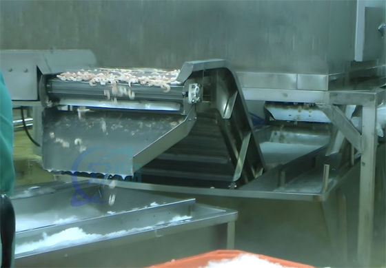 Seafood processing plant frozen fish and shrimp washing water cycle thawing machine Shrimp Processing Washing Machine