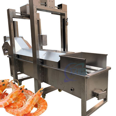 Goede prijs Sushi roestvrij staal reinigingsmachine op maat garnalen koken machine gordel stoom blancheren machine online
