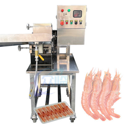 Goede prijs Efficiënt gekookte garnalen productielijn Garnalen buik snijmachine online