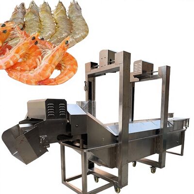 Goede prijs ISO SUS304 Multifunctionele Garnalenverwerkingsmachine 380V Garnalen Koken Tunnel 3.7KW Automatische Blancheermachine online
