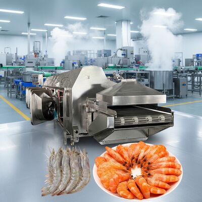 Goede prijs Duurzame slimme garnalen kookmachine Multiscene 11000x2200x2000mm garnalenkoker Garnalen kooklijn voor het koken van zeevruchten online
