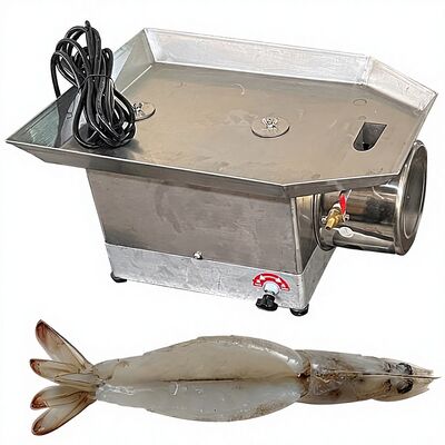 Goede prijs 0.12KW Stable Shrimp Cutting Machine Multi Function 510x400x300mm Shrimp EZ Peeling Machine High Speed Shrimp Cutter online
