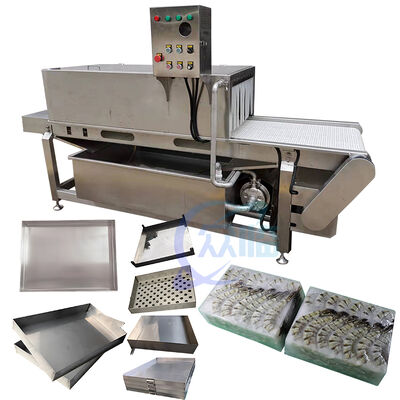 Goede prijs Zolim roestvrij staal 304 Automatische ontdooiingsmachine voor bevroren voedselverwerking Recirculerende waterspray 500-600 kg/h Capaciteit online