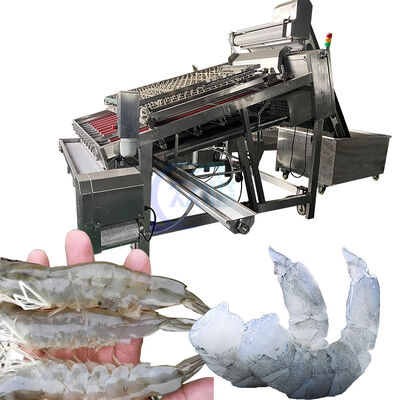 Goede prijs De automatische Witte Rode van de Machine Verse Bevroren Garnalen van de Garnalenschil van de de Schilmachine Separator van het de Garnalenvlees online