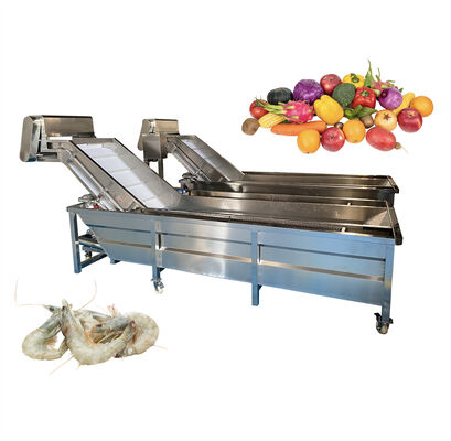 Goede prijs Zolim 2.2KW Automatische Seafood Bubble Washing Machine Garnalen Vis Reiniging Fruit Washer 1000-1500kg/H Capaciteit 380V ISO gecertificeerd online