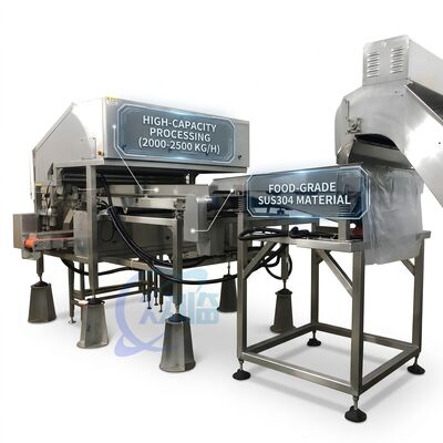 Goede prijs High Capacity Shrimp Head Cutting Machine 316L Stainless Steel 500-800KG 7.5KW 50Hz online