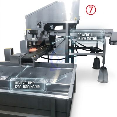 Goede prijs Durable Shrimp Processing Machine Hygienic SUS304 800-1000KG 9.0KW 220V For Food Processing Factory online