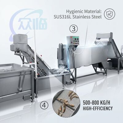 Goede prijs Energy Saving Shrimp Deheading Sorting Machine SUS304 Stainless Steel 1200-1800KG 7.5KW 380V online