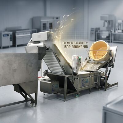 Goede prijs SUS304 Shrimp Head Removal System 316L Stainless Steel 2500-3000KG 15KW 220V For Frozen Food Factory online