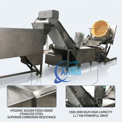 Goede prijs Large Scale Shrimp Deheading Machine SUS304 500-800KG 2.2KW 380V For Catering Factory online