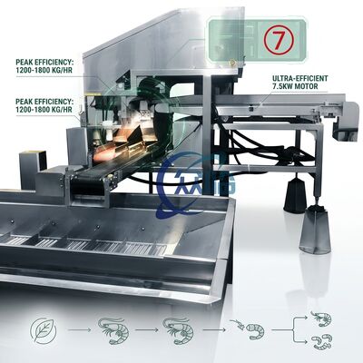 Goede prijs Anti Corrosieve Garnalen Verwerkingslijn Machine SUS316 1500-2000KG 15KW 220V Voor Voedselverwerkingsfabriek online