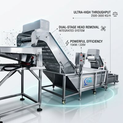 Goede prijs Precision Shrimp Head Screening Machine Anti Corrosive SUS316 800-1000KG 2.2KW 380V online