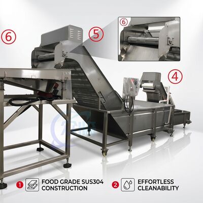Goede prijs Robuuste garnalenverwerkingsmachine Hygiënische SUS304 1000-1500KG 5.5KW 220V Voor diepvriesfabriek online
