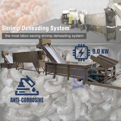 Goede prijs Advanced Shrimp Head Separation Machine SUS304 2000-2500KG 15KW 440V For Seafood Export Company online