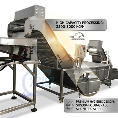 Goede prijs CE-gecertificeerde produktielijn voor het onthoofden van garnalen Precision SUS316 1200-1800KG 2.2KW 415V online